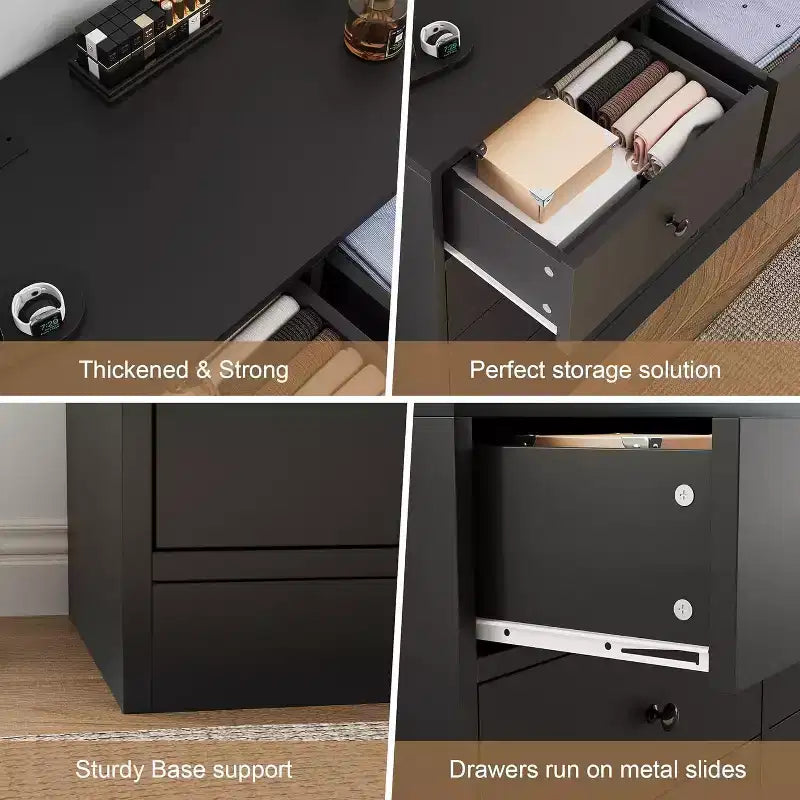 Cassettiera a 12 cassetti per camera da letto, cassettiera TV moderna da 155 cm con stazione di ricarica, cassettiera grande in legno per cameretta, armadio, soggiorno