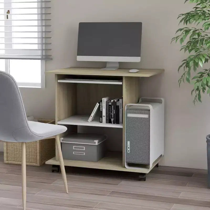 vidaXL Scrivania per Computer Scrivania Gaming Tavolo da Ufficio con Ripiano in Legno Ingegnerizzato