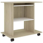 vidaXL Scrivania per Computer Scrivania Gaming Tavolo da Ufficio con Ripiano in Legno Ingegnerizzato