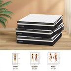 Materasso ibrido King Size 14 pollici, materasso in gel memory foam a media rigidità in scatola con molle insacchettate, tessuto traspirante rinfrescante, isolamento del movimento