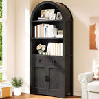 Libreria ad arco Balconera da 180 cm con mobiletto contenitore per soggiorno