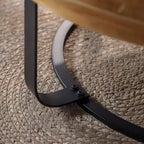 TUYOHW 33.86 Tavolino da caffè retrò con piano a ribalta e gambe in metallo, elegante tavolino laterale per soggiorno, tavolino rotondo, capacità di 220 libbre, decorazione per la casa