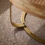 TUYOHW 33.86 Tavolino da caffè retrò con piano a ribalta e gambe in metallo, elegante tavolino laterale per soggiorno, tavolino rotondo, capacità di 220 libbre, decorazione per la casa