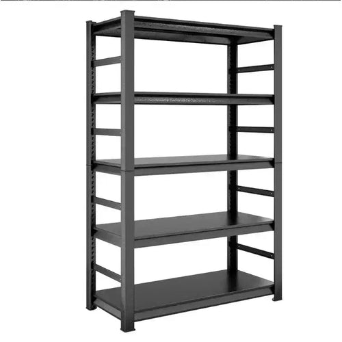 5-Tier Dark Heavy-Duty Metal Storage Shelf, Adjustable Organizer Rack
