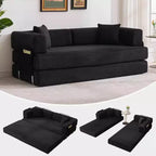 Chaise Longue Sdraio per Interni da 78,7", Divano Letto Oversize Senza Struttura Rivestito in Velluto a Coste con 2 Cuscini, per Soggiorno, Camera da Letto