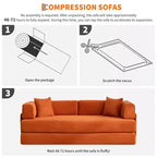 Chaise Longue Sdraio per Interni da 78,7", Divano Letto Oversize Senza Struttura Rivestito in Velluto a Coste con 2 Cuscini, per Soggiorno, Camera da Letto