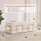Chaise Longue Sdraio per Interni da 78,7", Divano Letto Oversize Senza Struttura Rivestito in Velluto a Coste con 2 Cuscini, per Soggiorno, Camera da Letto