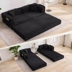 Chaise Longue Sdraio per Interni da 78,7", Divano Letto Oversize Senza Struttura Rivestito in Velluto a Coste con 2 Cuscini, per Soggiorno, Camera da Letto
