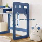 Scrivania e sedia per bambini - Tavolo da studio in legno con cassetto in tessuto, portapenne e sgabello imbottito per camera da letto, sala giochi e soggiorno