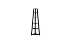 TUYOHW Modern 5-Tier Wood Corner Bookshelves,Bookshelf with Fixed Tray Style shelf,Storage Racks,Lightweight Bookcases for Living Room,Office