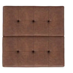 Pouf/ottomano contenitore quadrato contemporaneo Lancaster, largo 91 cm, in similpelle vegana