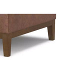 Pouf/ottomano contenitore quadrato contemporaneo Lancaster, largo 91 cm, in similpelle vegana