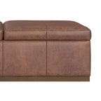 Pouf/ottomano contenitore quadrato contemporaneo Lancaster, largo 91 cm, in similpelle vegana