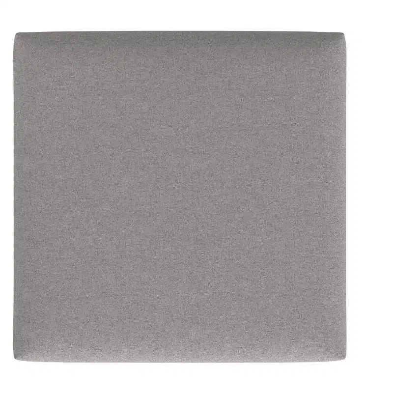 Lilah Poggiapiedi Contenitore Contemporaneo Quadrato Mid Century Largo 91 cm con Coperchio Sollevabile in Lino di Poliestere
