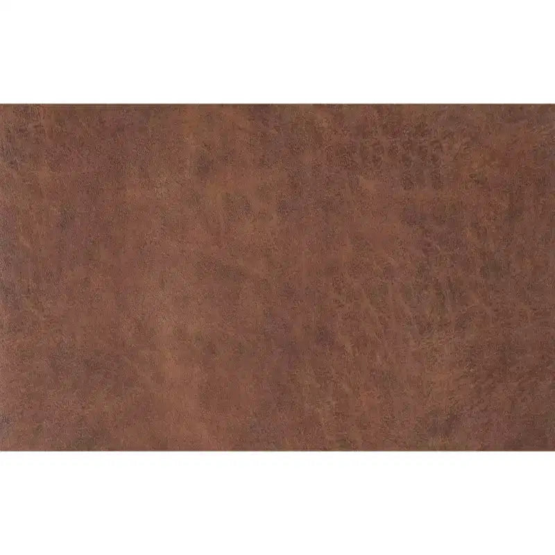 Evianna Pouf Contenitore Quadrato Contemporaneo Largo 45 cm di Metà Secolo con Vassoio in Ecopelle Vegana Marrone Sella Invecchiato