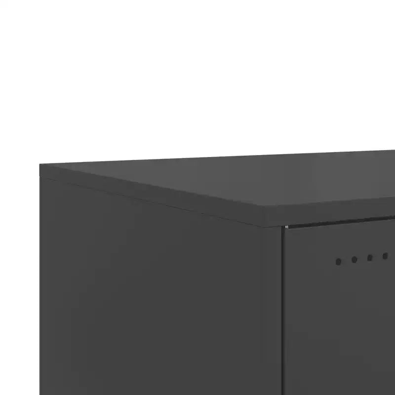 vidaXL Tavolino da caffè Nero Acciaio laminato a freddo Dimensioni medie Ruote bloccabili