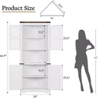 Mobile angolare alto da fattoria rustico, 18.4x26x67 con ante in vetro e ripiani regolabili, mobiletto angolare per cucina, soggiorno, bagno, lavanderia
