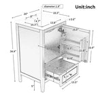 Mobiletto da bagno salvaspazio 30" con lavabo, mobiletto da bagno in legno con cassetti e anta, nero