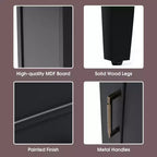 Mobiletto da bagno salvaspazio 30" con lavabo, mobiletto da bagno in legno con cassetti e anta, nero