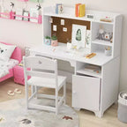 Acekool Scrivania e Sedia per Bambini, Tavolo Studio con Contenitore per Camera da Letto o Sala Giochi
