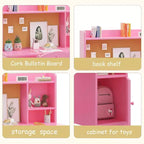 Acekool Scrivania e Sedia per Bambini, Tavolo Studio con Contenitore per Camera da Letto o Sala Giochi