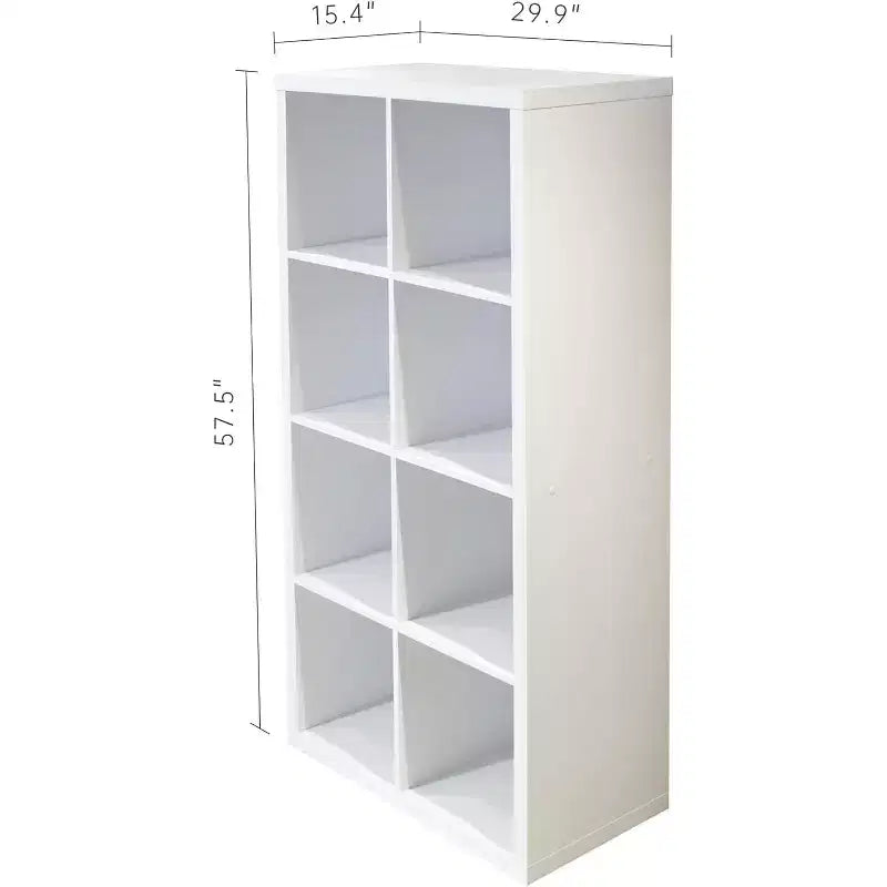 Mobiletto organizer a 8 cubi con ripiani aperti sul retro, libreria a 2 x 5 cubi per la decorazione della casa