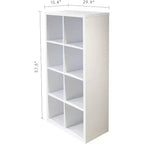 Mobiletto organizer a 8 cubi con ripiani aperti sul retro, libreria a 2 x 5 cubi per la decorazione della casa