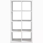 Mobiletto organizer a 8 cubi con ripiani aperti sul retro, libreria a 2 x 5 cubi per la decorazione della casa