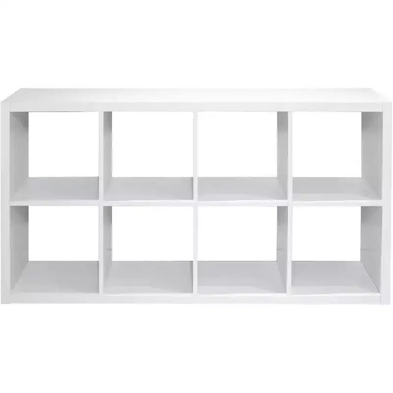 Mobiletto organizer a 8 cubi con ripiani aperti sul retro, libreria a 2 x 5 cubi per la decorazione della casa