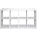 Mobiletto organizer a 8 cubi con ripiani aperti sul retro, libreria a 2 x 5 cubi per la decorazione della casa