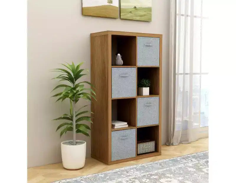8-Cube Organizer Storage Cabinet with Open Back Shelves, 2 x 5 Cube Bookcase Storage Cabinet for Home Decoration