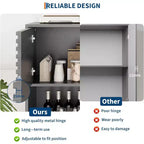 Mobile contenitore moderno con ante e 3 ripiani, Credenza in legno con gambe robuste per soggiorno, sala da pranzo, cucina