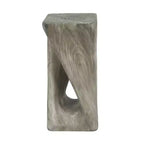 Tavolino Retro Comodino Tavolino d'Appoggio con Texture Effetto Legno, Tavolino d'Appoggio per Interni/Esterni a Forma di Spirale - ModernLuxe