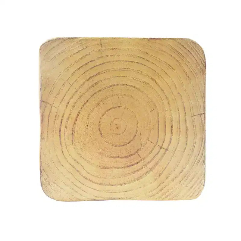 Tavolino Retro Comodino Tavolino d'Appoggio con Texture Effetto Legno, Tavolino d'Appoggio per Interni/Esterni a Forma di Spirale - ModernLuxe