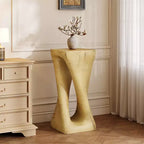 Tavolino Retro Comodino Tavolino d'Appoggio con Texture Effetto Legno, Tavolino d'Appoggio per Interni/Esterni a Forma di Spirale - ModernLuxe