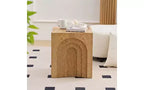 TUYOHW Tavolino Moderno Quadrato, Tavolino Imitazione Legno Massello in MDF, Tavolino da Salotto d'Appoggio, Comodino da Camera da Letto