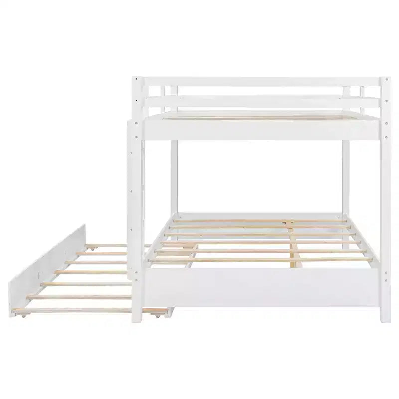 Luxystar Letto a Castello in Legno Queen Size con Letto Estraibile per la Stanza dei Bambini e l'Appartamento