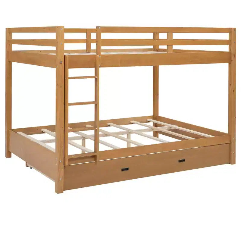 Luxystar Letto a Castello in Legno Queen Size con Letto Estraibile per la Stanza dei Bambini e l'Appartamento