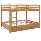 Luxystar Letto a Castello in Legno Queen Size con Letto Estraibile per la Stanza dei Bambini e l'Appartamento