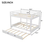 Luxystar Letto a Castello in Legno Queen Size con Letto Estraibile per la Stanza dei Bambini e l'Appartamento