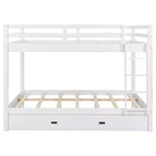 Luxystar Letto a Castello in Legno Queen Size con Letto Estraibile per la Stanza dei Bambini e l'Appartamento