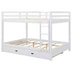 Luxystar Letto a Castello in Legno Queen Size con Letto Estraibile per la Stanza dei Bambini e l'Appartamento