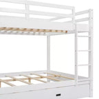 Luxystar Letto a Castello in Legno Queen Size con Letto Estraibile per la Stanza dei Bambini e l'Appartamento