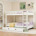 Luxystar Letto a Castello in Legno Queen Size con Letto Estraibile per la Stanza dei Bambini e l'Appartamento