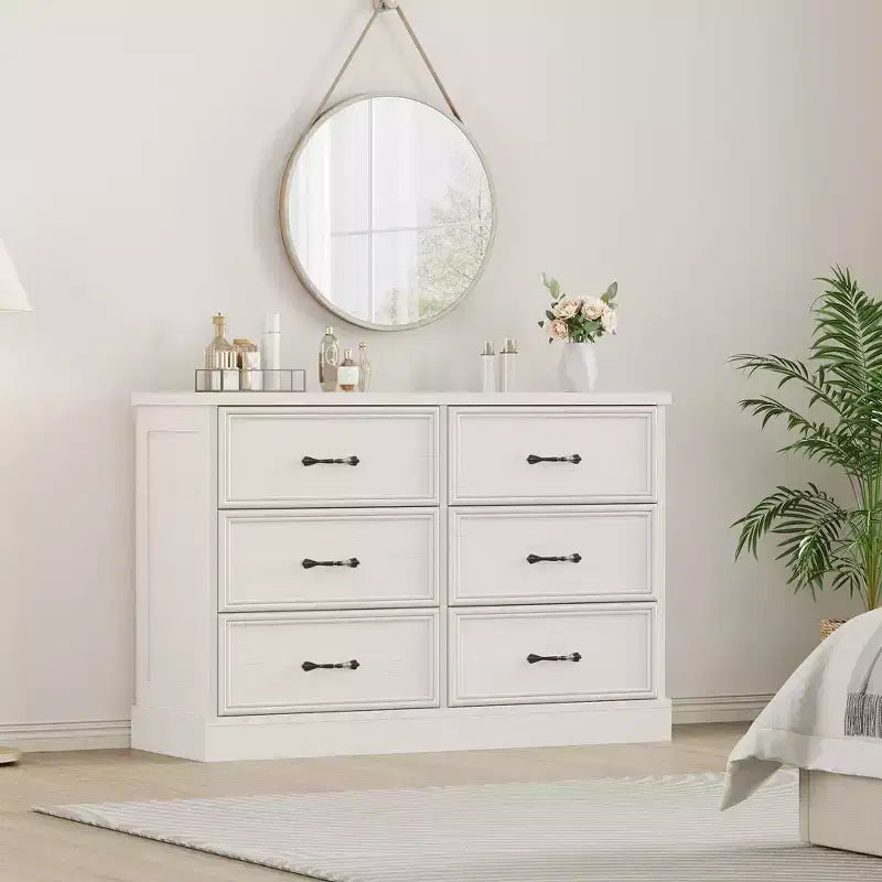 Comodino Moderno con Cassetti, Mobile Contenitore  Perfetto per la Camera da Letto, Organizer con Cassetti, Legno Robusto, Design Salvaspazio  Nero Venatura del Legno