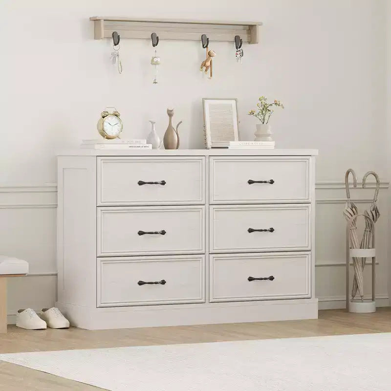 Comodino Moderno con Cassetti, Mobile Contenitore  Perfetto per la Camera da Letto, Organizer con Cassetti, Legno Robusto, Design Salvaspazio  Nero Venatura del Legno