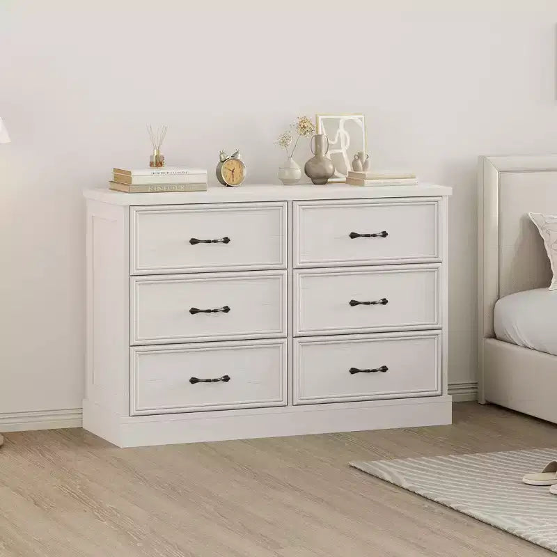 Comodino Moderno con Cassetti, Mobile Contenitore  Perfetto per la Camera da Letto, Organizer con Cassetti, Legno Robusto, Design Salvaspazio  Nero Venatura del Legno