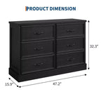 Comodino Moderno con Cassetti, Mobile Contenitore  Perfetto per la Camera da Letto, Organizer con Cassetti, Legno Robusto, Design Salvaspazio  Nero Venatura del Legno