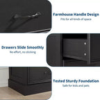 Comodino Moderno con Cassetti, Mobile Contenitore  Perfetto per la Camera da Letto, Organizer con Cassetti, Legno Robusto, Design Salvaspazio  Nero Venatura del Legno