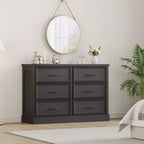 Comodino Moderno con Cassetti, Mobile Contenitore  Perfetto per la Camera da Letto, Organizer con Cassetti, Legno Robusto, Design Salvaspazio  Nero Venatura del Legno